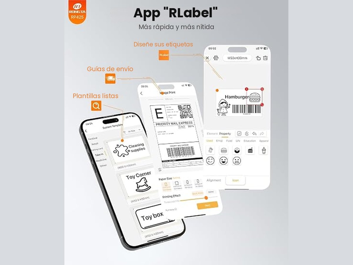 App gratis RLabel para diseñar sus etiquetas
